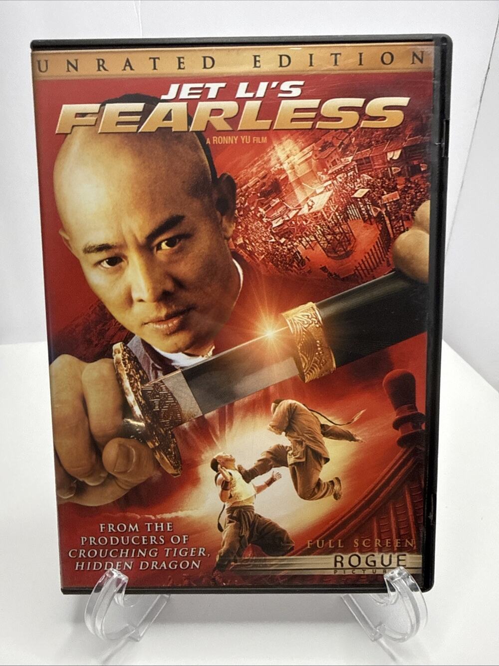 Fearless Movie DVD Jet Li Full Screen Unrated Edition Special Features 2006